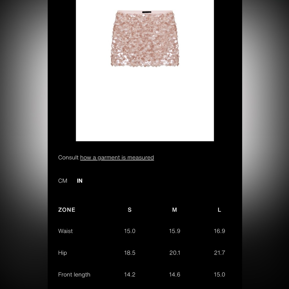 Zara sequins mini skirt, dusty pink - Picture 12 of 13